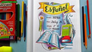 Cómo puedo crear portadas creativas y decorativas para mis cuadernos de español?